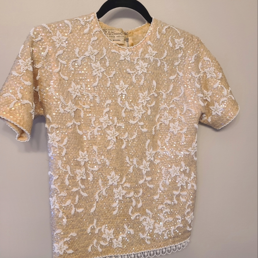 Vintage B. Altman Co. Beaded Sequin Top